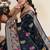 Blue soft silk sarees with unstiched blouse