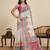 multicolour linen saree with unstiched blouse