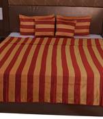 Polysilk Stripes Design Bed Cover Set
