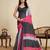 multicolour linen saree with unstiched blouse