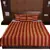 Polysilk Stripes Design Bed Cover Set