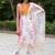 Pink  orange hand block printed cotton dobby suit-set of 3