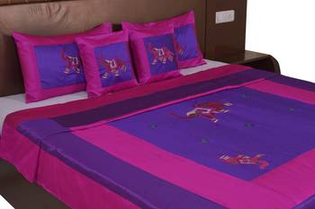 Polysilk Embroidered Bed Cover Set 4
