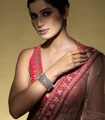 Polki-style silver kada