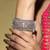 Polki-style silver kada