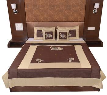 Polysilk Embroidered Bed Cover Set 3