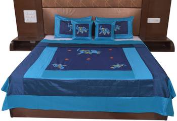 Polysilk Embroidered Bed Cover Set 1