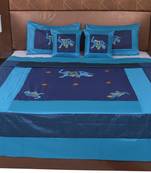 Polysilk Embroidered Bed Cover Set