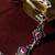 Ruby-accented silver anklet