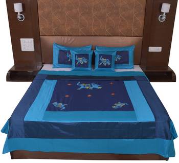 Polysilk Embroidered Bed Cover Set 3