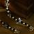 Embellished beads oxidised silver anklet