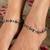 Embellished beads oxidised silver anklet
