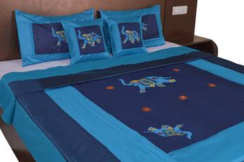 Polysilk Embroidered Bed Cover Set 4