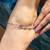 Floral stone anklet