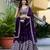 Purple Georgette Zari Sequence Ebroidery Work Semi Sttiched Lehenga Choli For Women