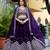 Purple Georgette Zari Sequence Ebroidery Work Semi Sttiched Lehenga Choli For Women