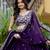 Purple Georgette Zari Sequence Ebroidery Work Semi Sttiched Lehenga Choli For Women