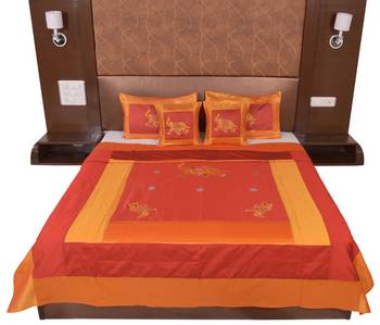 Polysilk Embroidered Bed Cover Set 3