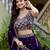 Purple Georgette Zari Sequence Ebroidery Work Semi Sttiched Lehenga Choli For Women
