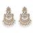 Gold plated traditional kundan & pearl drop choker necklace jewellery & dangle earrings set for women (k7290w)