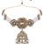 Gold plated traditional kundan & pearl necklace jewellery with earrings & maang tikka set for women (k7291w)