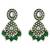 Gold plated traditional kundan & pearl drop bridal necklace with earrings & maang tikka jewellery set for women (k7292g)