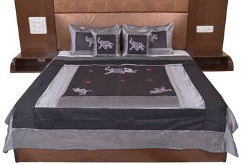 Polysilk Embroidered Bed Cover Set 1