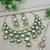 Gold plated traditional kundan & pearl drop bridal necklace with earrings & maang tikka jewellery set for women (k7293g)