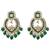 Gold plated traditional kundan & pearl chocker necklace with earrings & maang tikka for women