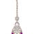 Gold plated traditional kundan & pearl drop bridal necklace with earrings & maang tikka jewellery set for women (wine)