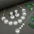 White gold plated necklace jewellery & earring set for women (k7298w)