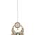 Gold plated traditional kundan & pearl chocker necklace with earrings & maang tikka for women