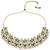 Gold plated traditional floral kundan & pearl choker necklace jewellery earrings & maang tikka set for women (green)