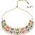 Gold plated traditional floral kundan & pearl choker necklace jewellery earrings & maang tikka set for women (k7304mul)