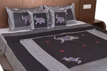 Polysilk Embroidered Bed Cover Set 4