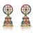 Gold plated traditional kundan & pearl choker necklace jewellery earrings & maang tikka set for women (muli-color)