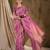 beautiful pink banarasi art silk saree with weaving work 