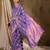 lovely lavender banarasi art silk saree with weaving work 