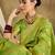 refreshing pista green banarasi art silk saree with weaving work 