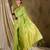 refreshing pista green banarasi art silk saree with weaving work 