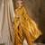 vibrant mustard banarasi art silk saree with weaving work 