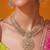 Gold plated kundan necklace set