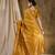vibrant mustard banarasi art silk saree with weaving work 