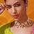 Gold plated kundan necklace set