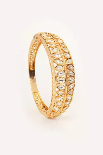 Gold plated kundan bracelet