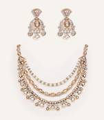 Gold plated kundan necklace set