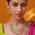 Gold plated kundan necklace set