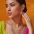 Gold plated kundan necklace set