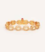 Gold plated kundan bracelet