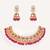 Gold plated red stone kundan necklace set
